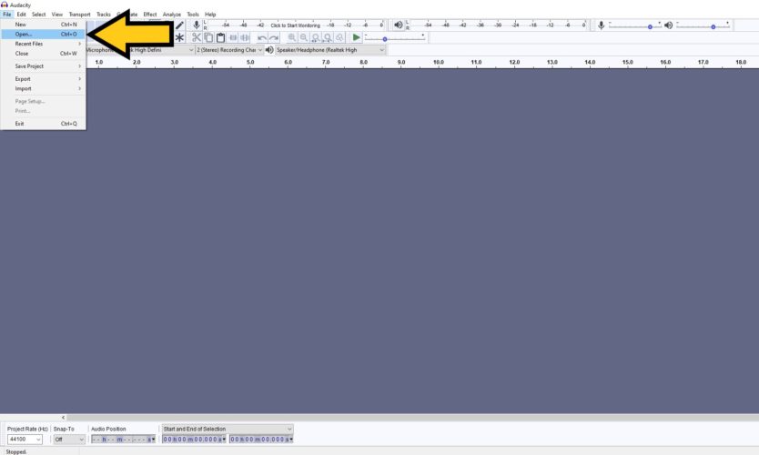 create an audio file